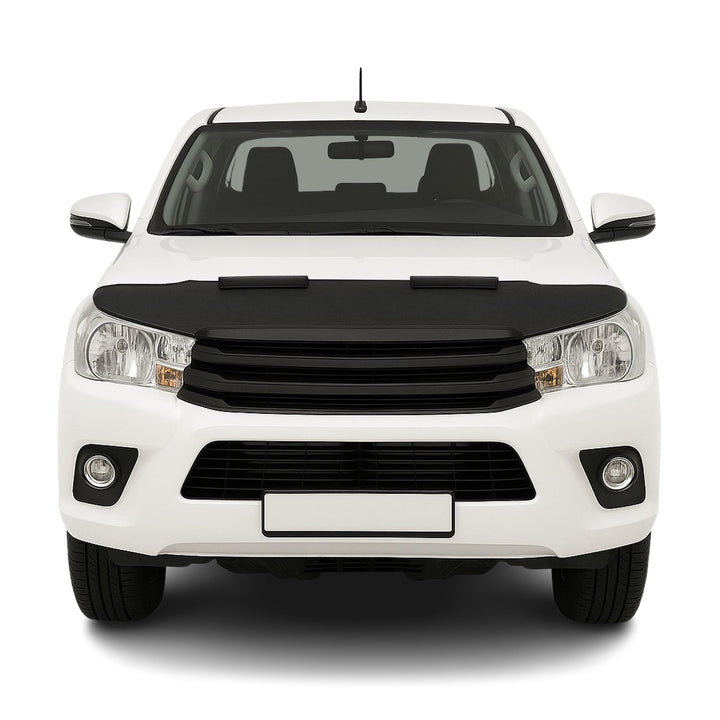 Haubenbra Bonnet Bra Steinschlagschutzmaske kompatibel mit Toyota Hilux 2015-2023 1x Halb Motorhaube