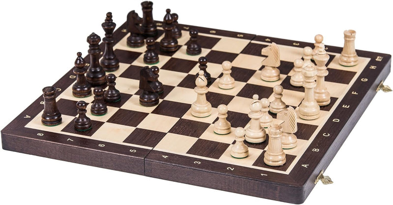 Square - Pro Schach Nr 4 WENGE - Schachspiel aus Holz - Schachbrett & Staunton 4