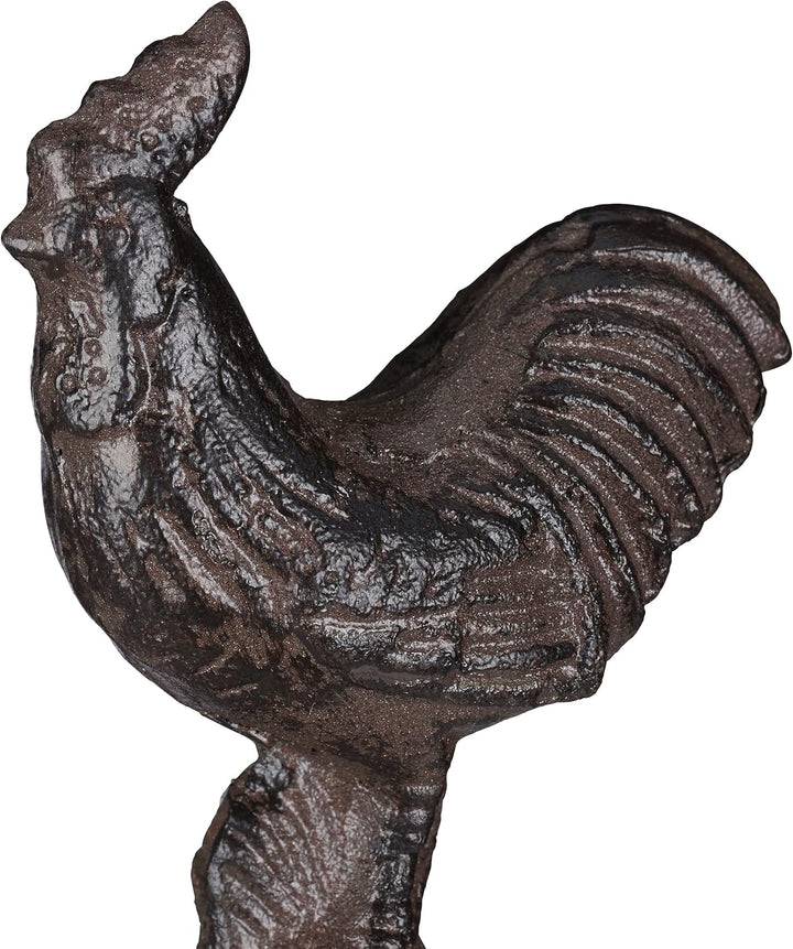4 x Regenmesser Hahn, Erdspiess, Deko Niederschlagsmesser, 17cm 7inch, Behälter Glas, Gartenstecker,