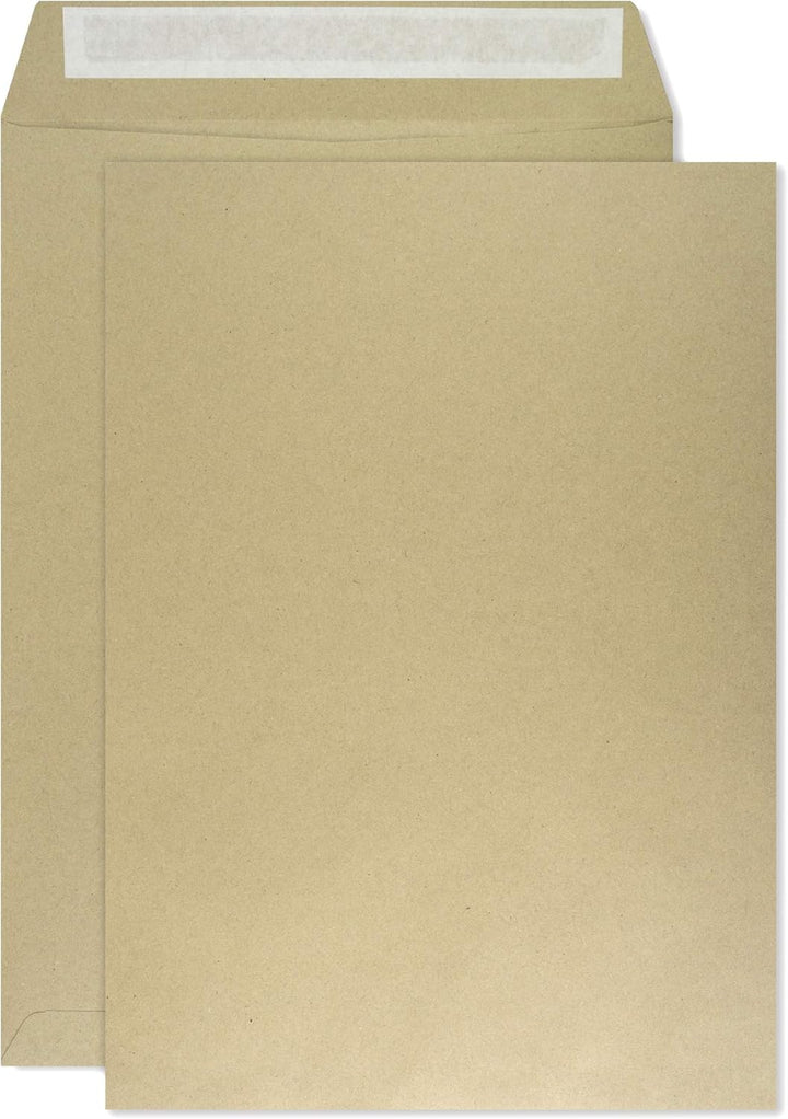 Netuno 250 Versandtaschen DIN B4 Braun 250 x 353 mm 100g braune Versandtaschen ohne Fenster gerade K