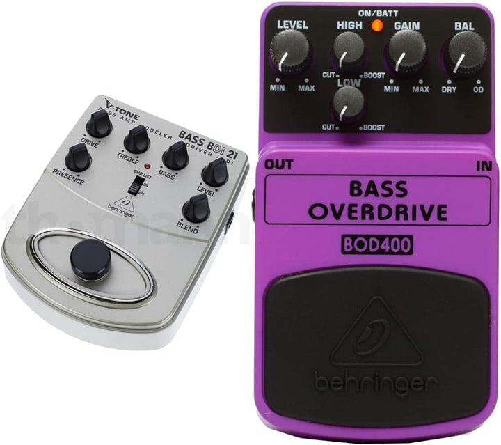Behringer V-TONE BASS DRIVER DI BDI21 Bass Amp Modeler/Direct Recording Preamp/DI Box & BASS OVERDRI