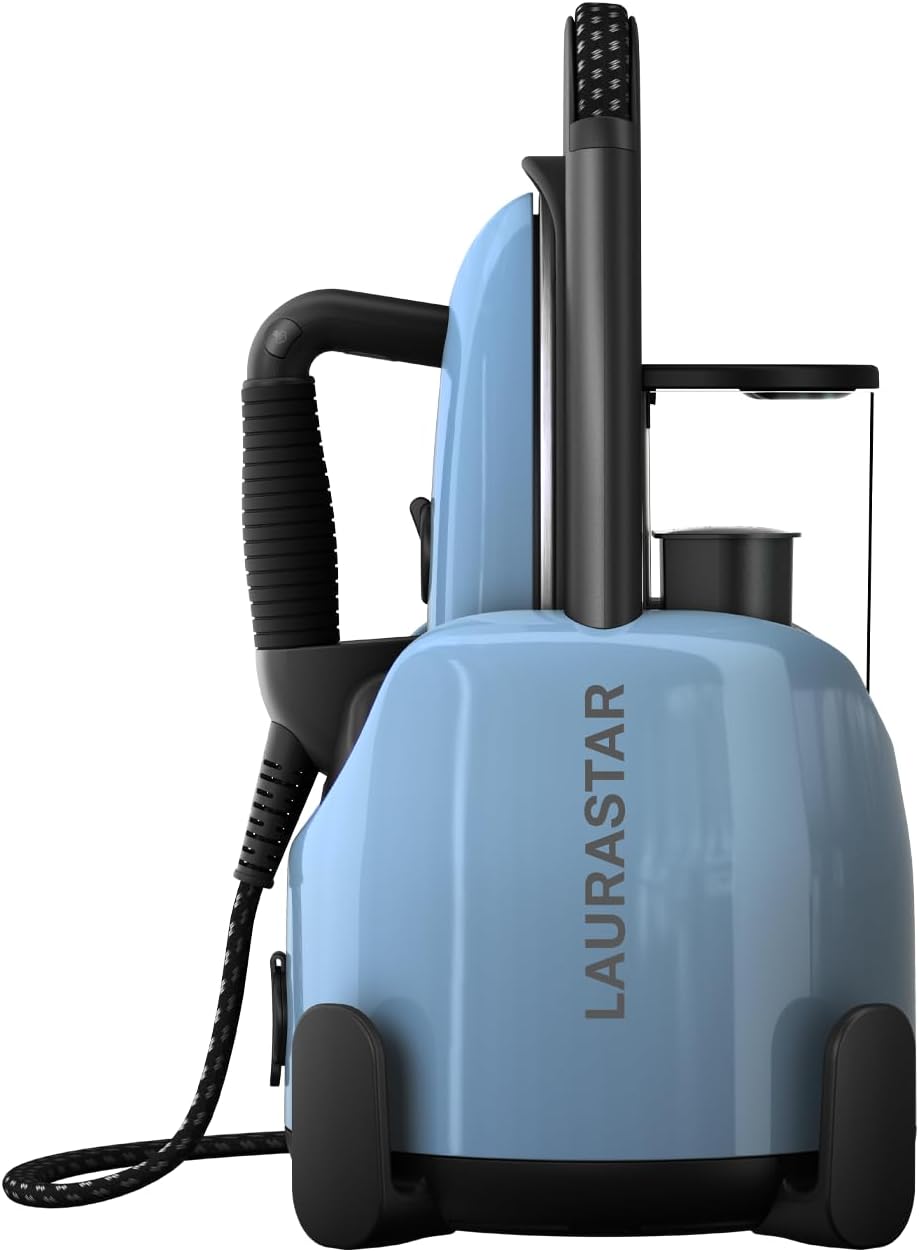 Laurastar Lift Plus Blue Sky, 3-in-1 Bügelstation, die Kleidung entknittert, bügelt und reinigt, Hyg