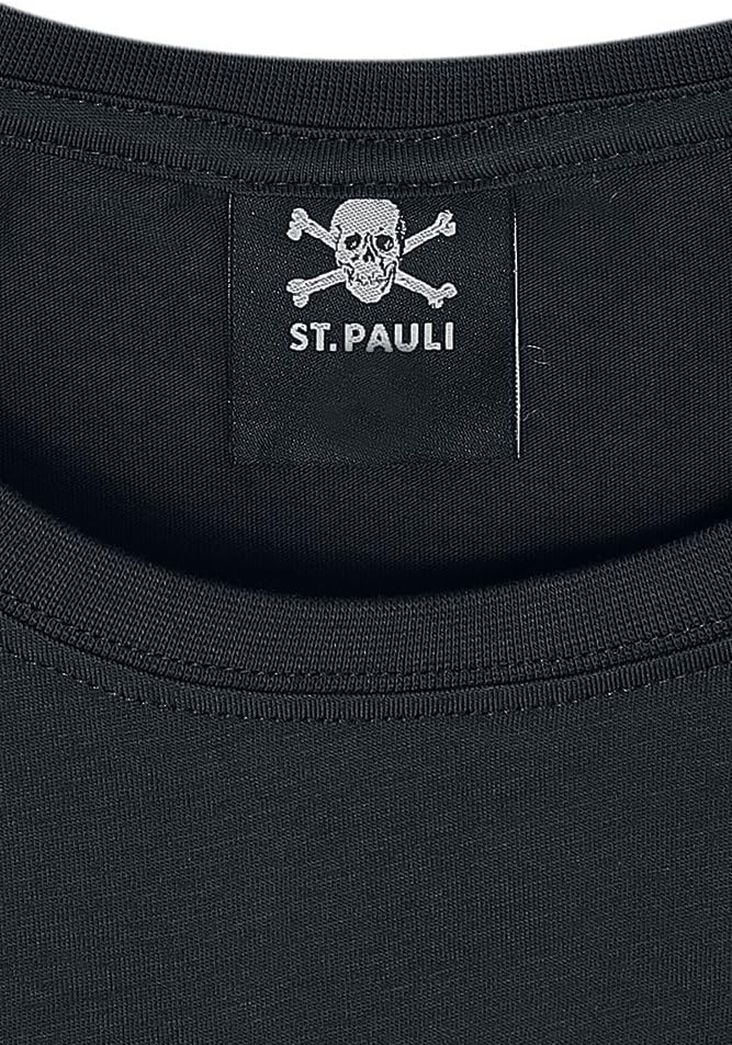 FC St. Pauli Totenkopf Männer T-Shirt schwarz Fan-Merch, Fussball, Totenköpfe 3XL Schwarz, 3XL Schwa