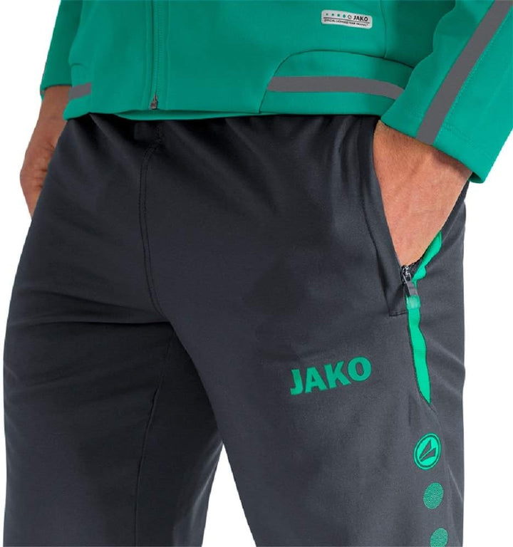 JAKO Unisex Kinder Präsentationshose Präsentationshose Striker 2.0 140 Anthrazit/Türkis, 140 Anthraz