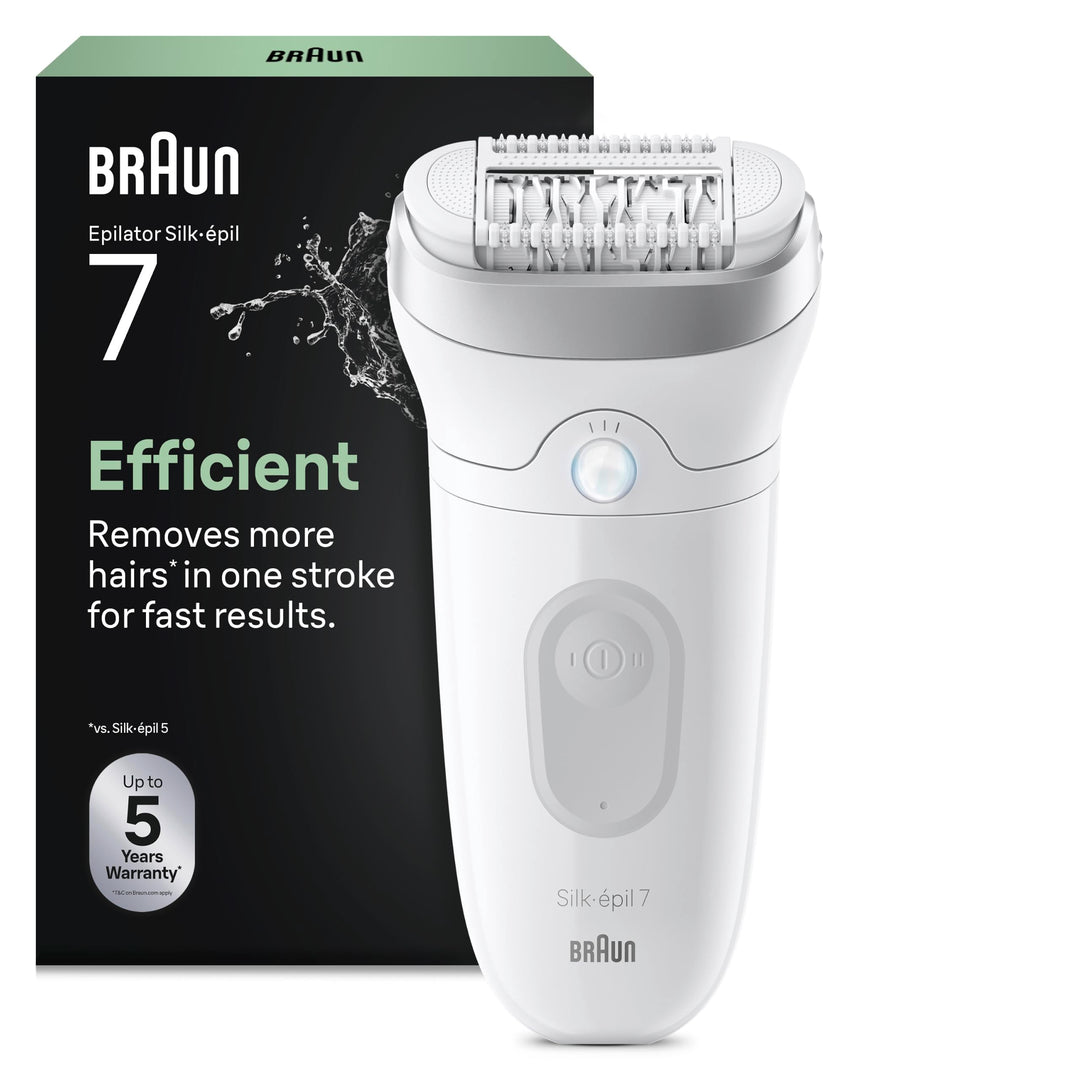Braun Silk-épil 7, Epilierer Damen / Haarentferner für langanhaltende Haarentfernung, seidig-glatte