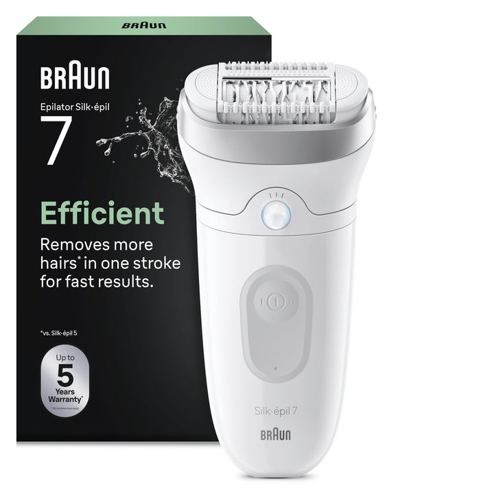 Braun Silk-épil 7, Epilierer Damen / Haarentferner für langanhaltende Haarentfernung, seidig-glatte