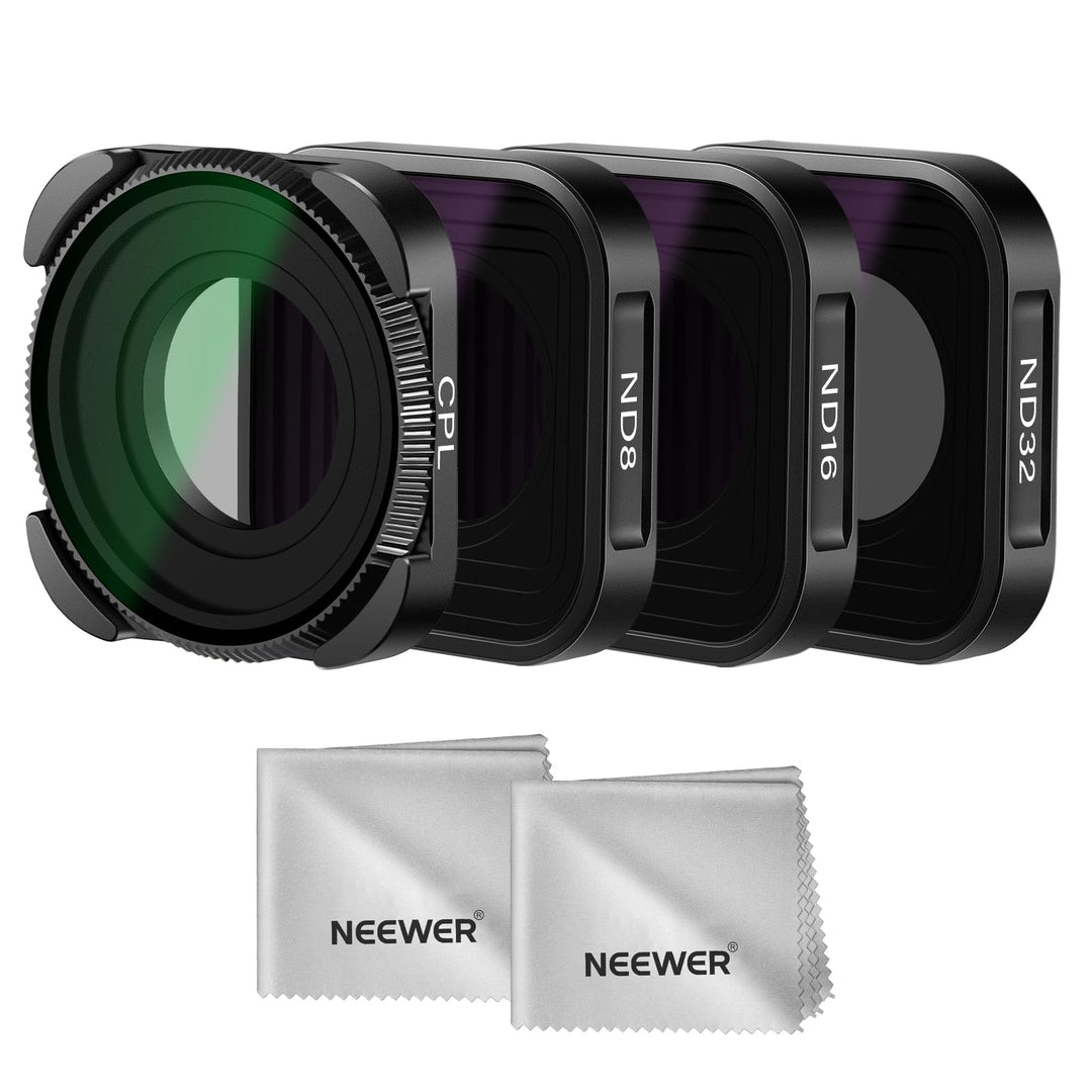 NEEWER ND Filter Set kompatibel mit GoPro Hero 13 12 11 10 9, 4er Pack (ND8 ND16 ND32 CPL) mehrfach