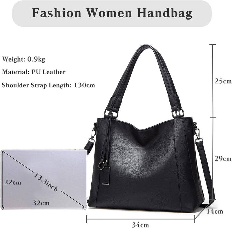 FANDARE Damen Handtasche Wasserdicht Henkeltaschen Umhängetaschen PU-Leder Tote Beutel Schultertasch