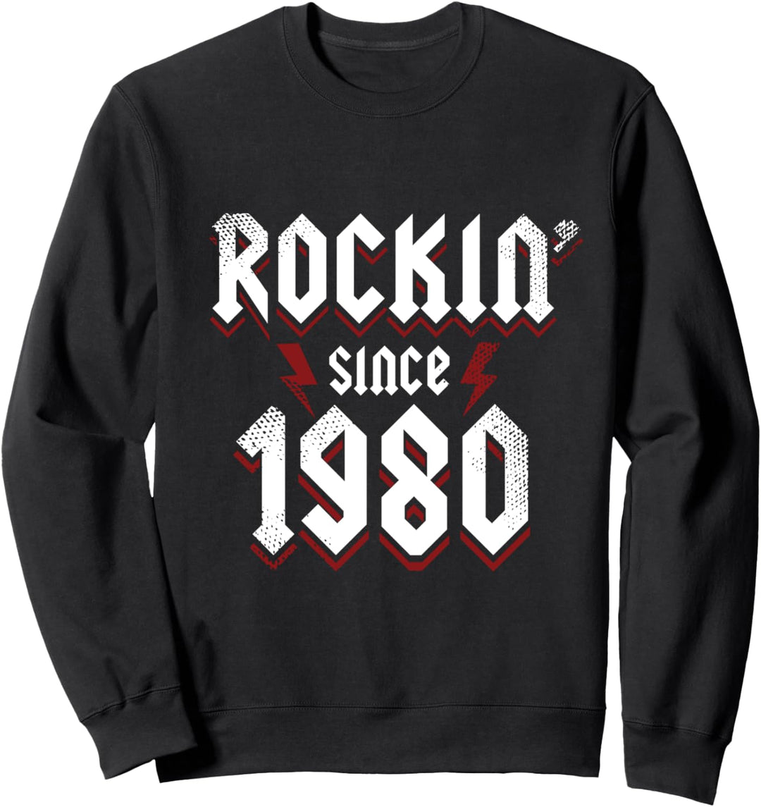 Rockin Since 1980 Geschenke 41 Geburtstag 41 Jahre Hard Rock Sweatshirt