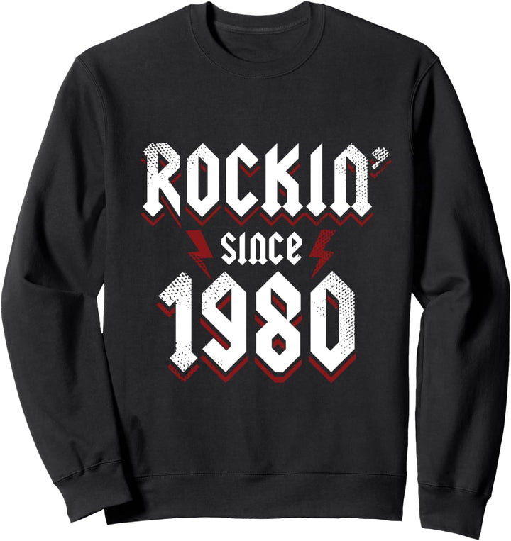 Rockin Since 1980 Geschenke 41 Geburtstag 41 Jahre Hard Rock Sweatshirt