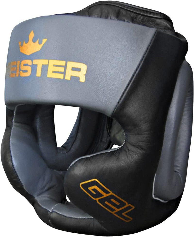 Meister MMA Herren Gel Fullface Training Kopfschutz Boxen & Muay Thai Schwarz / Charcoal Gray S/M, S