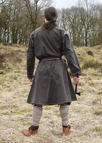 Battle-Merchant | Mittelalter Tunika Askur | LARP Wikinger Kleidung aus Baumwolle für Herren Weinrot