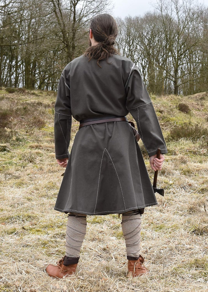 Battle-Merchant | Mittelalter Tunika Askur | LARP Wikinger Kleidung aus Baumwolle für Herren Weinrot