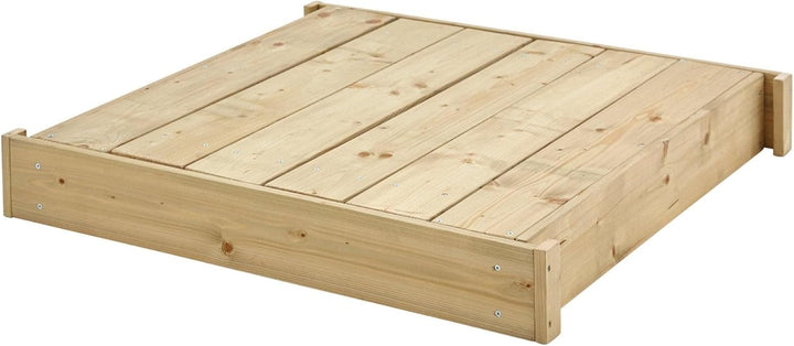 TP TP292 Sandpit Toys Holzsandkasten mit Deckel, Zentimeter, FSC-zertifiziertes Holz, Holzdeckel ver