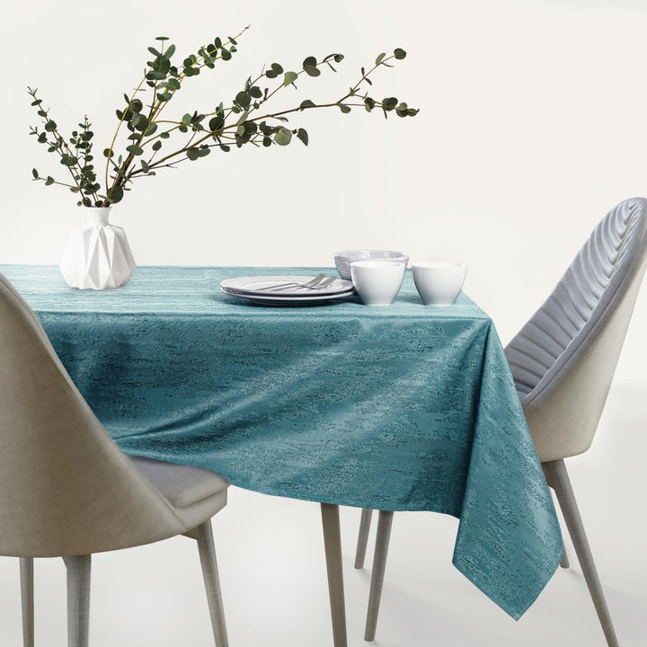 AmeliaHome Tischdecke 120x120 cm Tischtuch Tafeldecke Fleckschutz Lotuseffekt Abwaschbar Wasserabwei