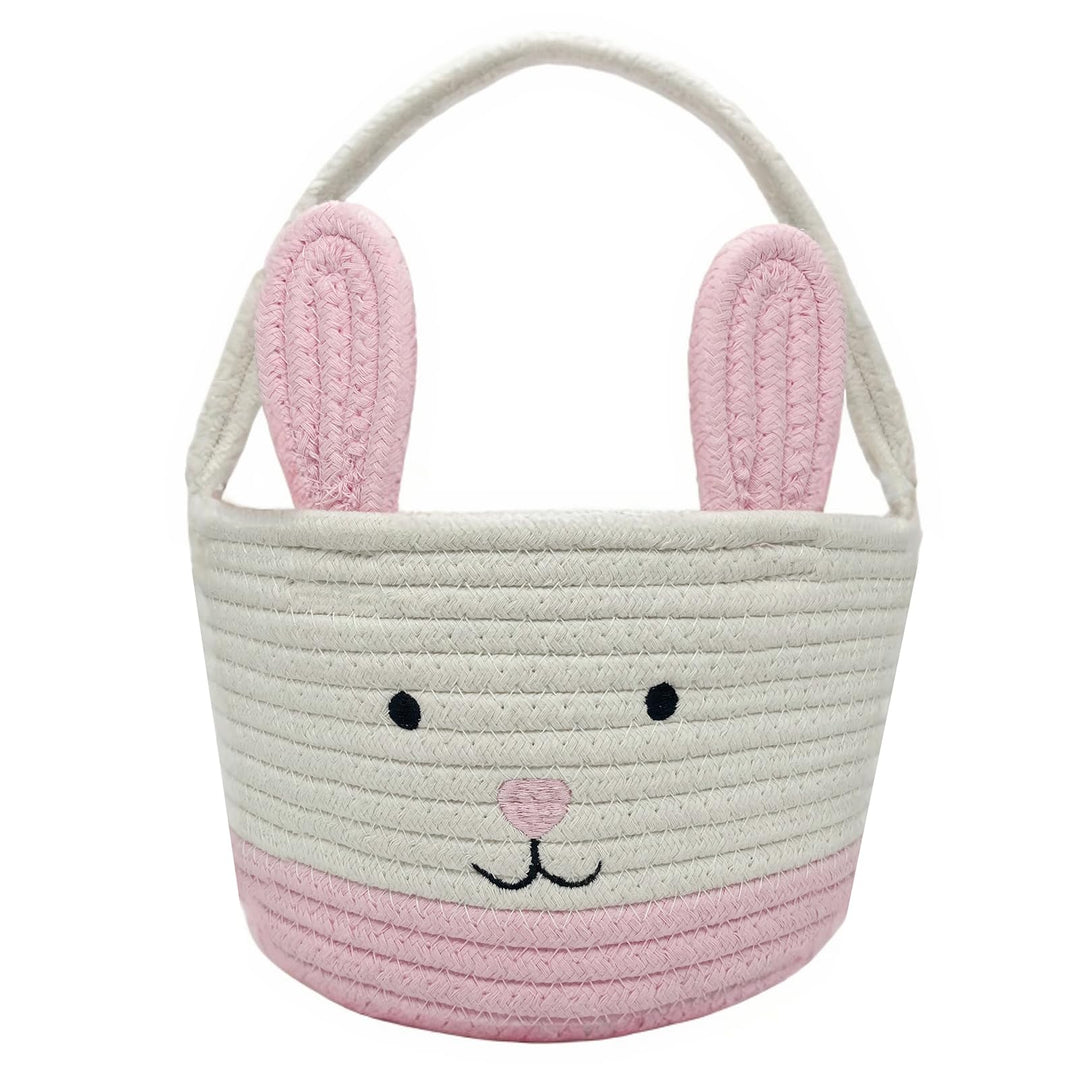 Osterkorb, Osterhasenkorb mit Griff, Osterkörbe für Kinder, Baby-Geschenkkorb, Eiereimer, Geschenke,