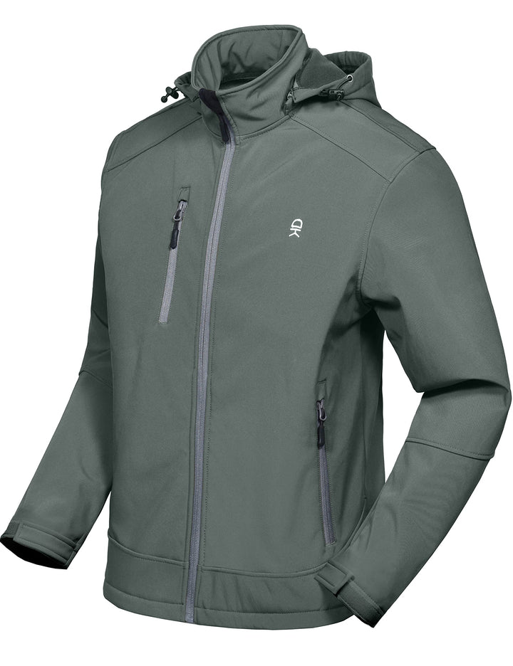 Little Donkey Andy Softshelljacke für Herren mit abnehmbarer Kapuze, Fleecefutter und Wasserabweisen