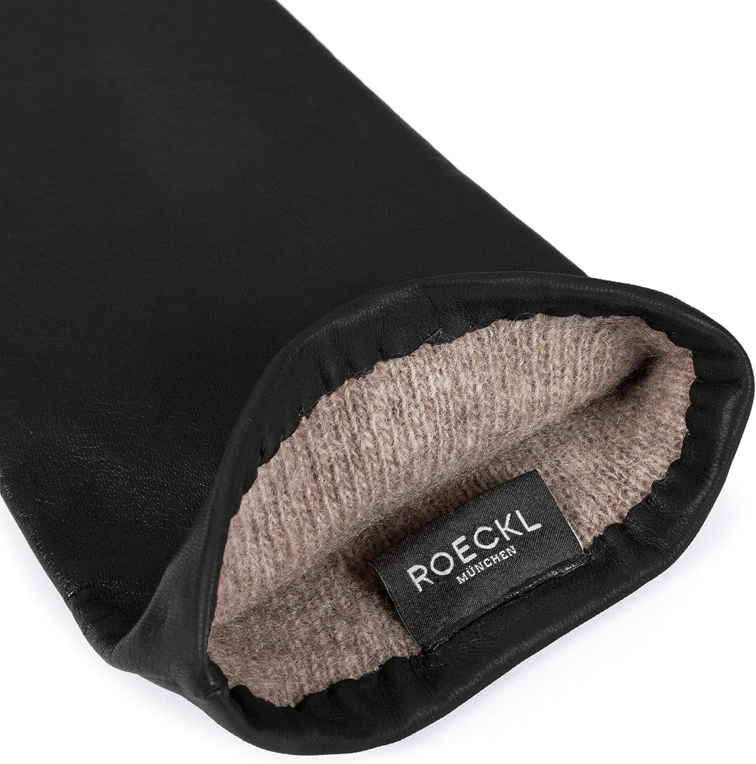 Roeckl Damen Handschuh Edelklassiker Kaschmir (lang) 7.5 Schwarz (Black 000), 7.5 Schwarz (Black 000