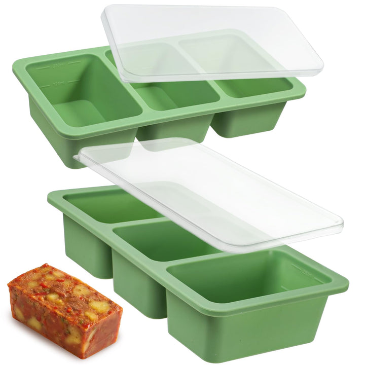 Kamehame Suppen Einfrieren Behälter Silikon 250ml 2 Stück Silikon Gefrierform mit Deckel Super Cube
