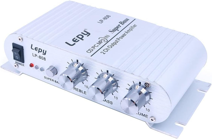 DollaTek LP-808 12V MiNi Tragbarer kabelgebundener HiFi-Verstärker mit 3A-Netzteil für Autotelefon z