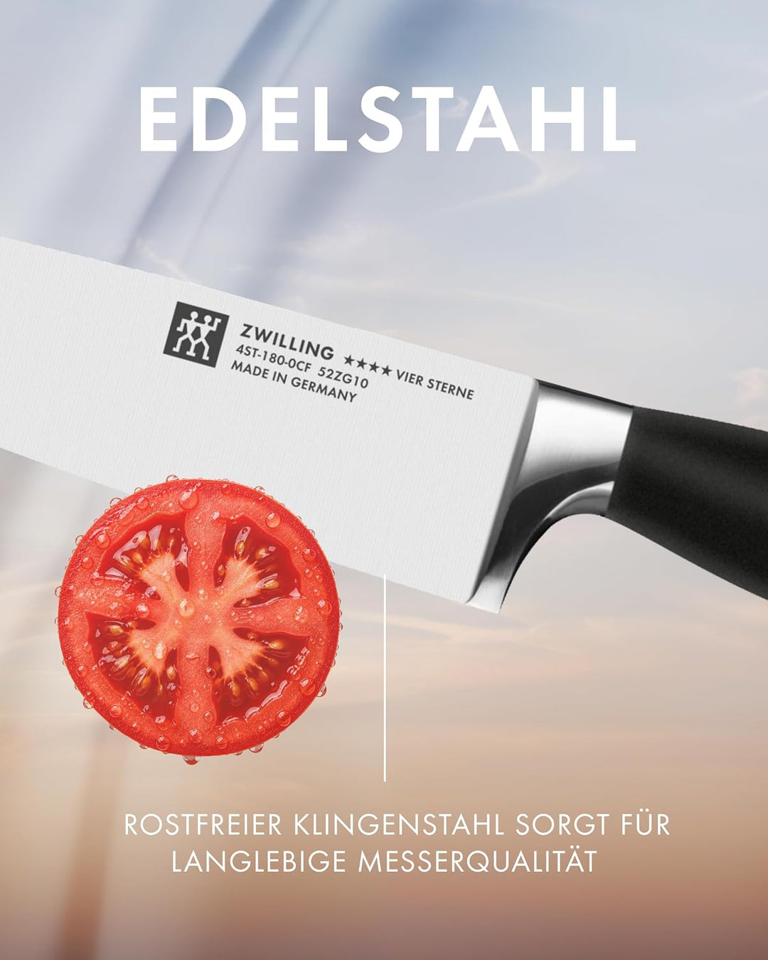 Zwilling Kochmesser 40 Jahre Vier Sterne Special Edition 18 cm Silber Rostfreier Spezialstahl, Zwill