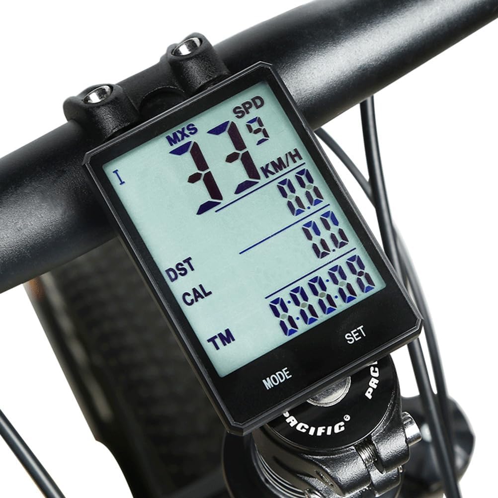 BESPORTBLE Fahrradgeschwindigkeit Statisches Heimtrainer Fahrrad Kabelgebundener Tachometer Tacho Mi