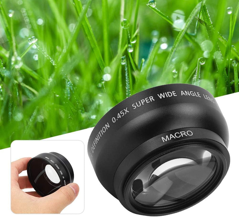 49mm Kamera Weitwinkelobjektiv, 0,45X Weitwinkel Makroobjektiv Universal für Canon für Nikon für Son