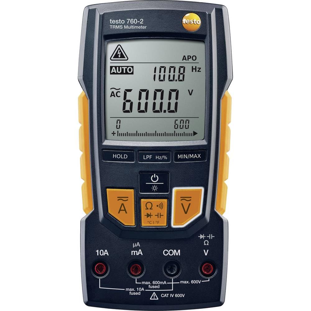 testo - 760-2 - 0590 7602 - Digital-Multimeter zur Messung von Strom, Spannung, Widerstand und viele