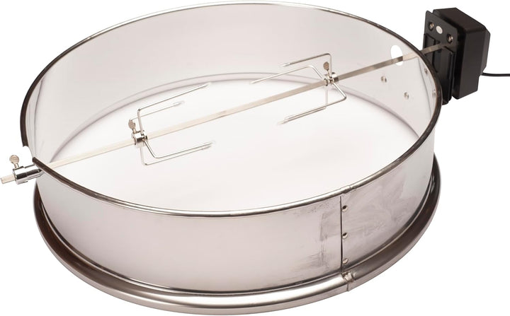 JX Premium Edelstahl Drehspiess für 57 cm Kugelgrills – Kompatibel mit Weber Master-Touch, One-Touch