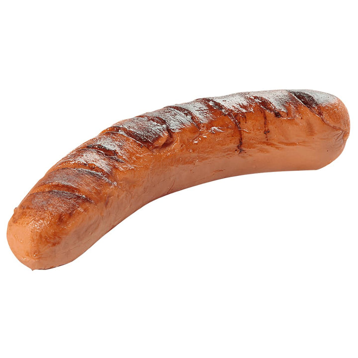 Fake Rote Bratwurst gegrillt, Grillwurst Lebensmittel-Attrappe 4 x 15 cm Dekoration Imitat Fake Food