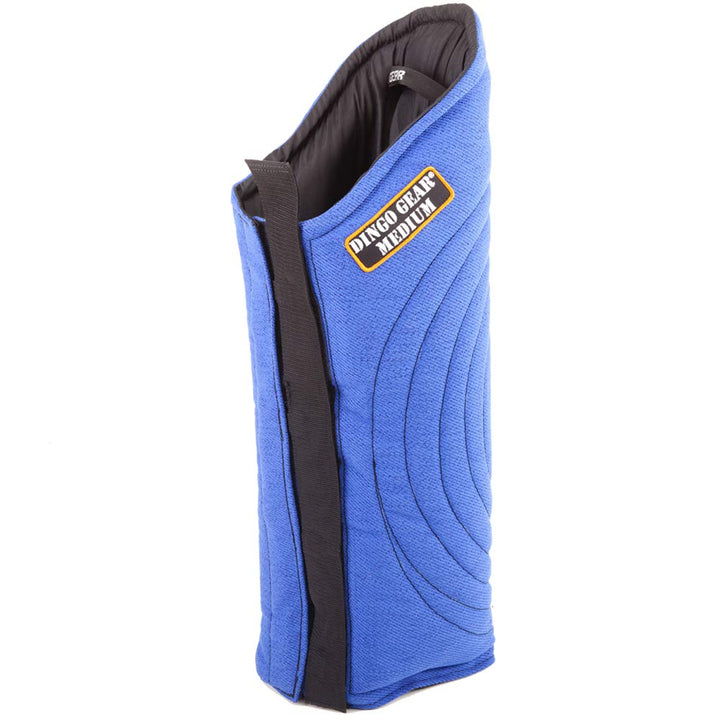 Dingo Gear Beinschutzmanschette Lange Soft,Weich aus Nylcot für das Biss-Training Handgefertigt Blau