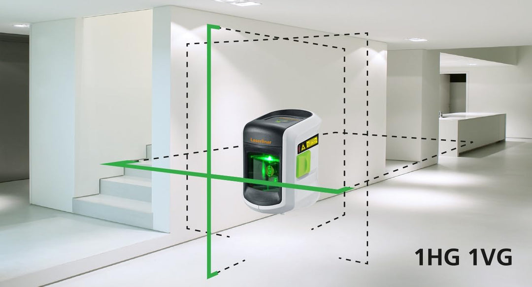 Laserliner Kreuz-Linienlaser, SmartVision-Laser Set, grüner Laser mit 270 cm Stativ, für Innen- und