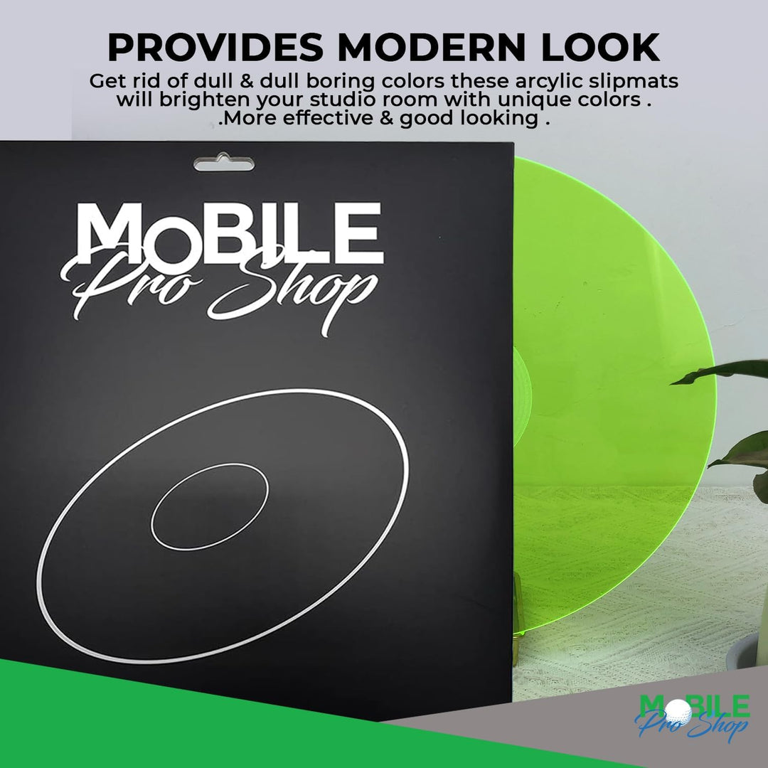 Mobile Pro Shop Plattenspieler-Acryl-Slipmat für Vinyl-LP-Plattenspieler – 2,7 mm dick bietet straff