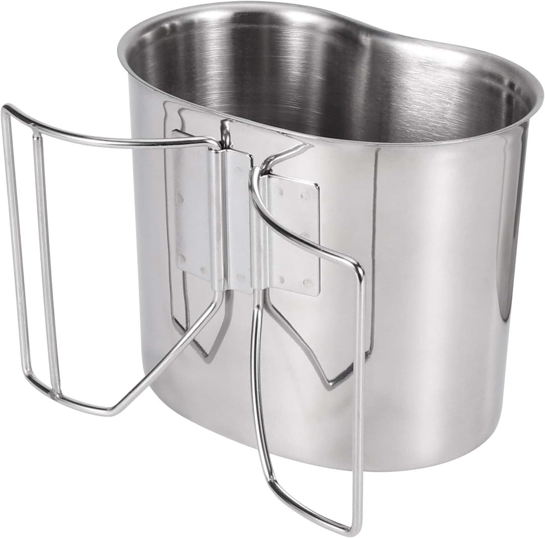 Goetland Edelstahl US Feldflasche Wasserflasche Trinkflasche 1,2L mit 0,6 L Becher Stofftasche für C