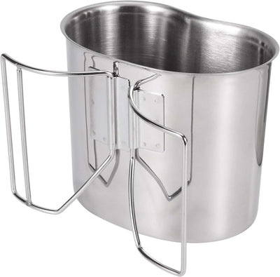 Goetland Edelstahl US Feldflasche Wasserflasche Trinkflasche 1,2L mit 0,6 L Becher Stofftasche für C
