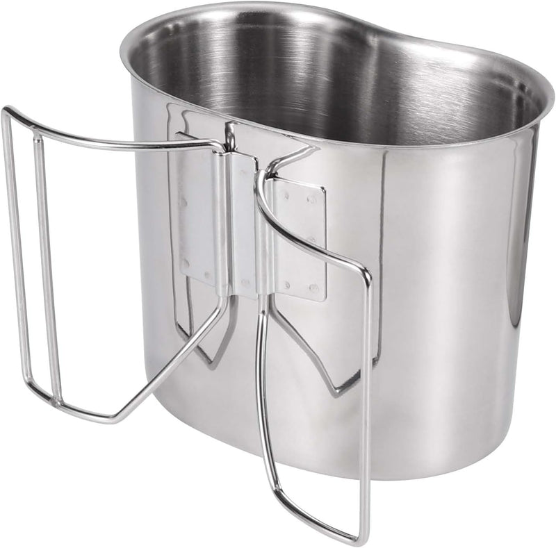 Goetland Edelstahl US Feldflasche Wasserflasche Trinkflasche 1,2L mit 0,6 L Becher Stofftasche für C