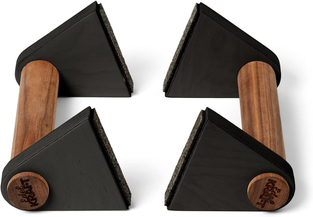 Handstand und Liegestützgriffe Handle | Ergonomisch, gelenkschonend, mit Gummifüssen | 2er Set | Kom
