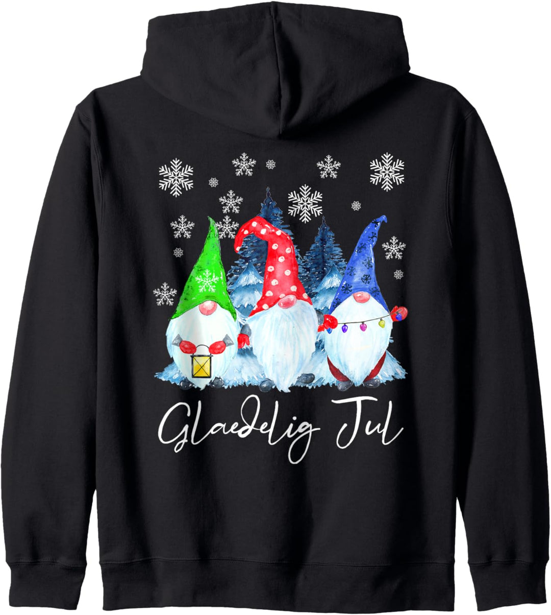 Glaedelig Jul Nordische Zwerge Tomte Nisse Dänische Kapuzenjacke