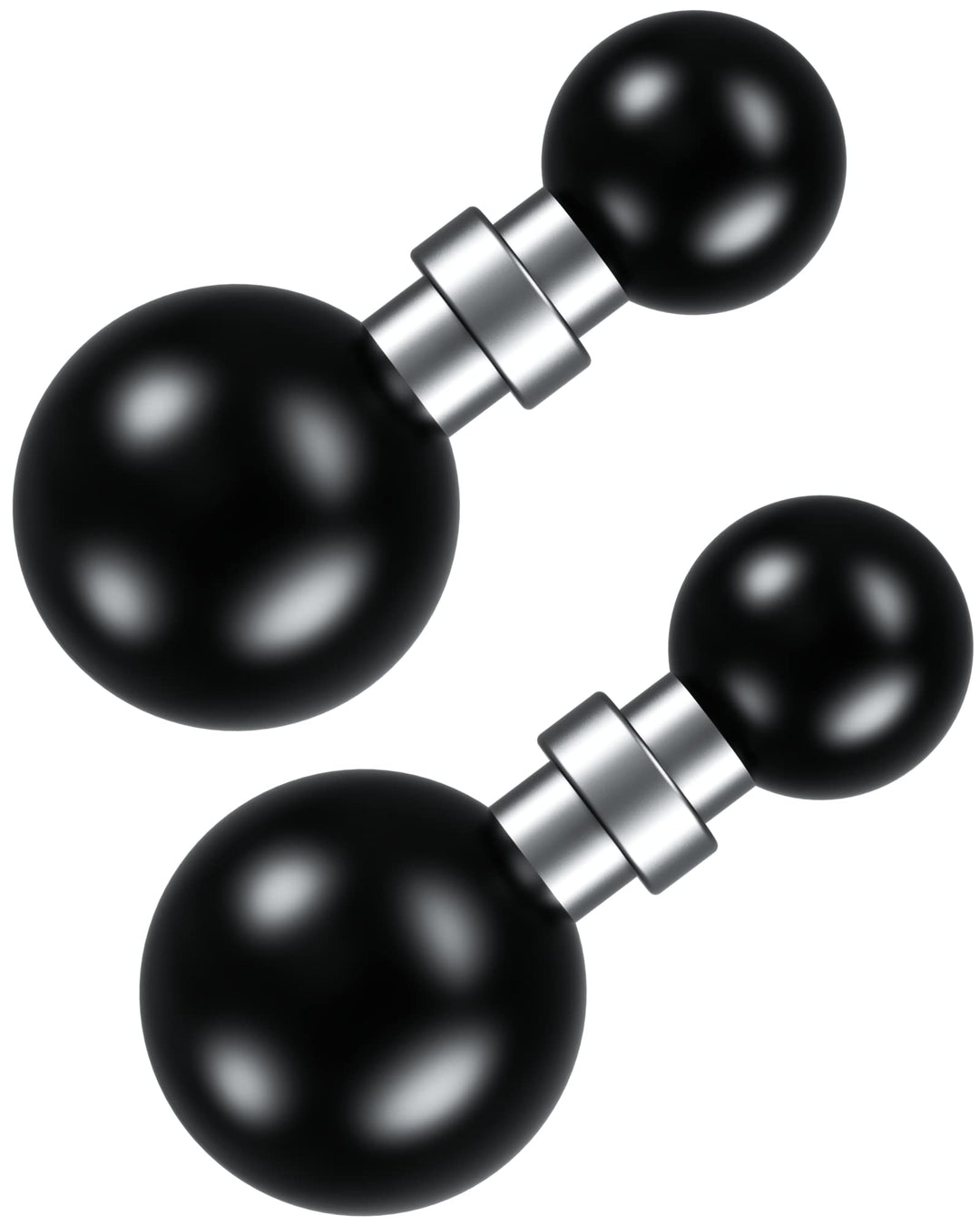 BRCOVAN 2er-Pack, 1-Zoll-Kugel-auf-17-mm-Kugeladapter, 1-Zoll-Kugelkopf für RAM-Halterungen mit dopp
