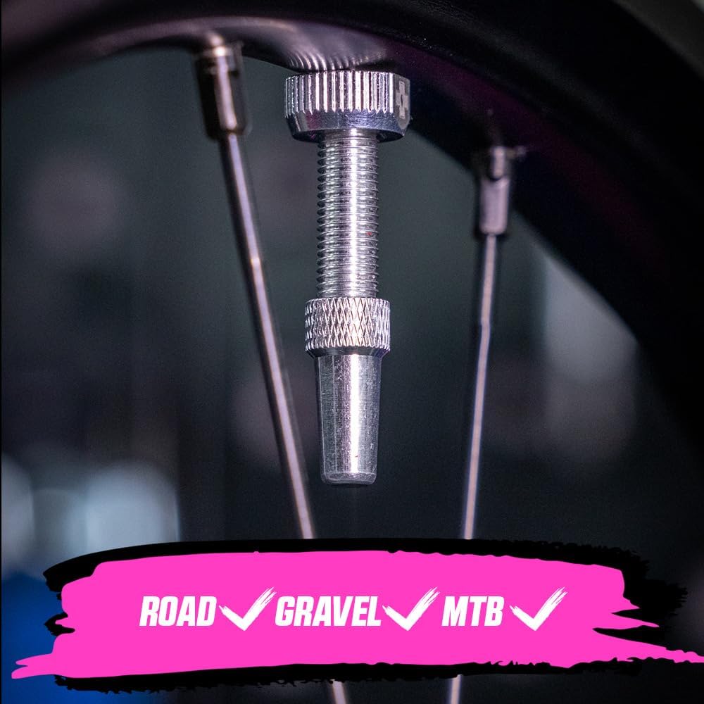 Muc-Off Unisex V2 Presta Tubeless Ventile, Silbern, 60mm Silbern 60mm, Silbern 60mm
