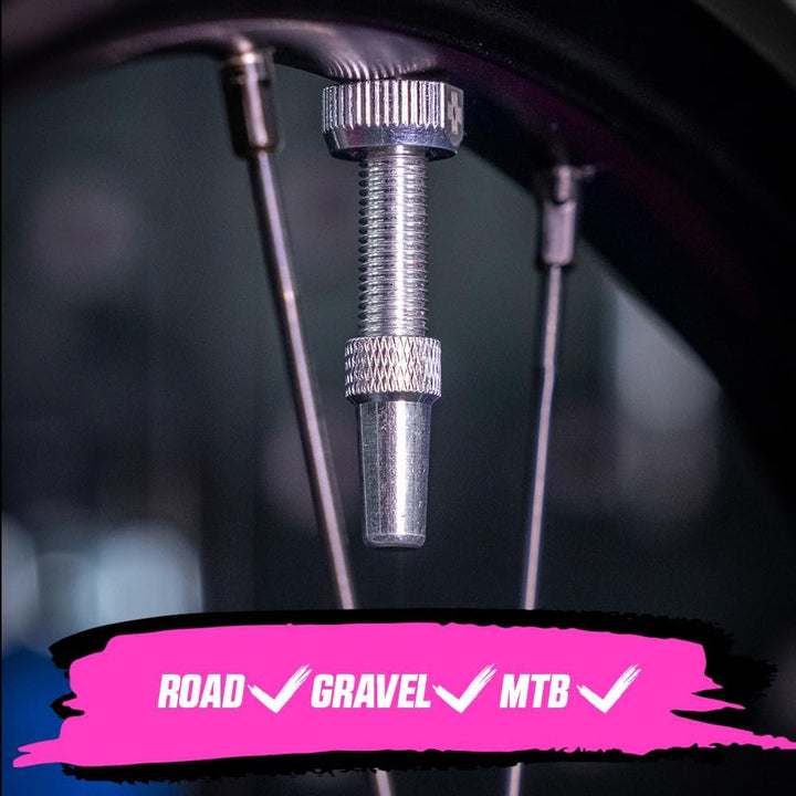 Muc-Off Unisex V2 Presta Tubeless Ventile, Silbern, 60mm Silbern 60mm, Silbern 60mm