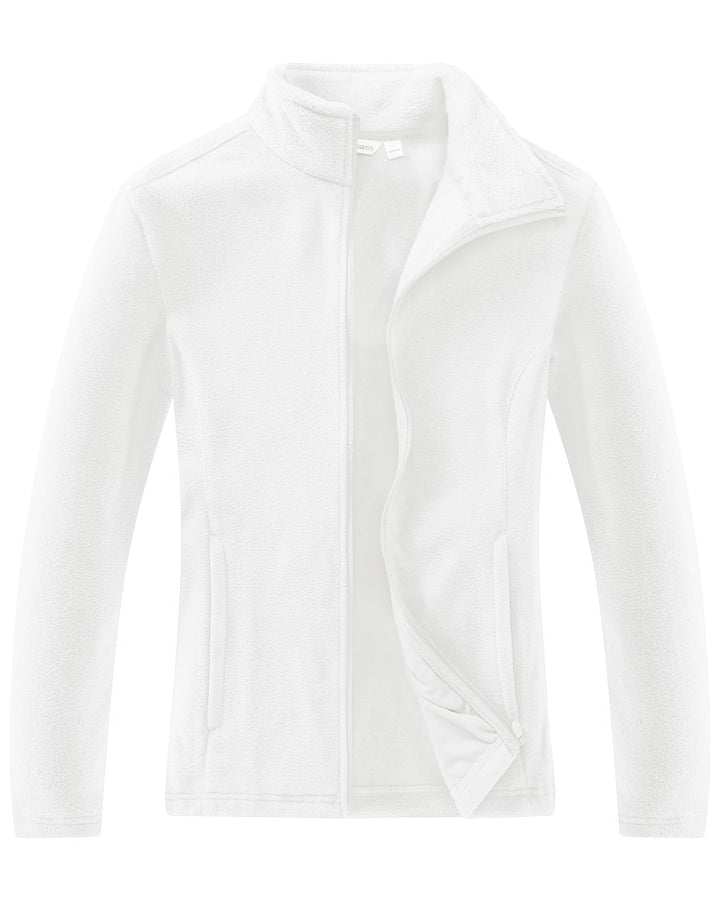 33,000ft Damen Fleecejacke mit Durchgehendem Reissverschluss Stehkragen Damen Leichte Fleece Jacke A