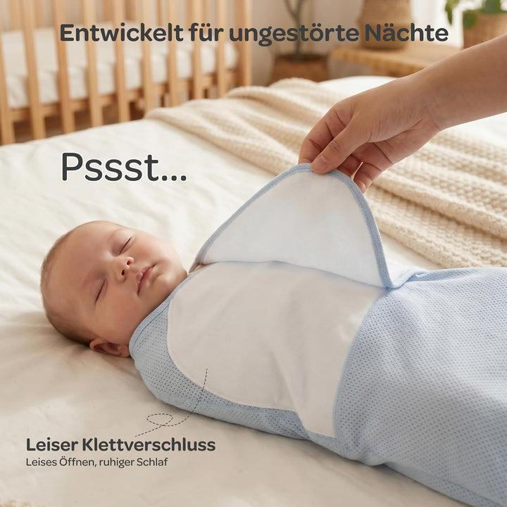 Momcozy Pucksack Baby 0-3 Monate, Atmungsaktives Netz 2er Set | 100% Baumwolle, Sommer Pucksack Neug