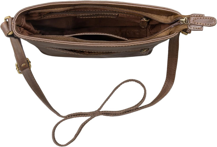 STILORD 'Jasmine' Ledertasche Damen Umhängetasche Handtasche Elegante Damentasche zum Umhängen Klein