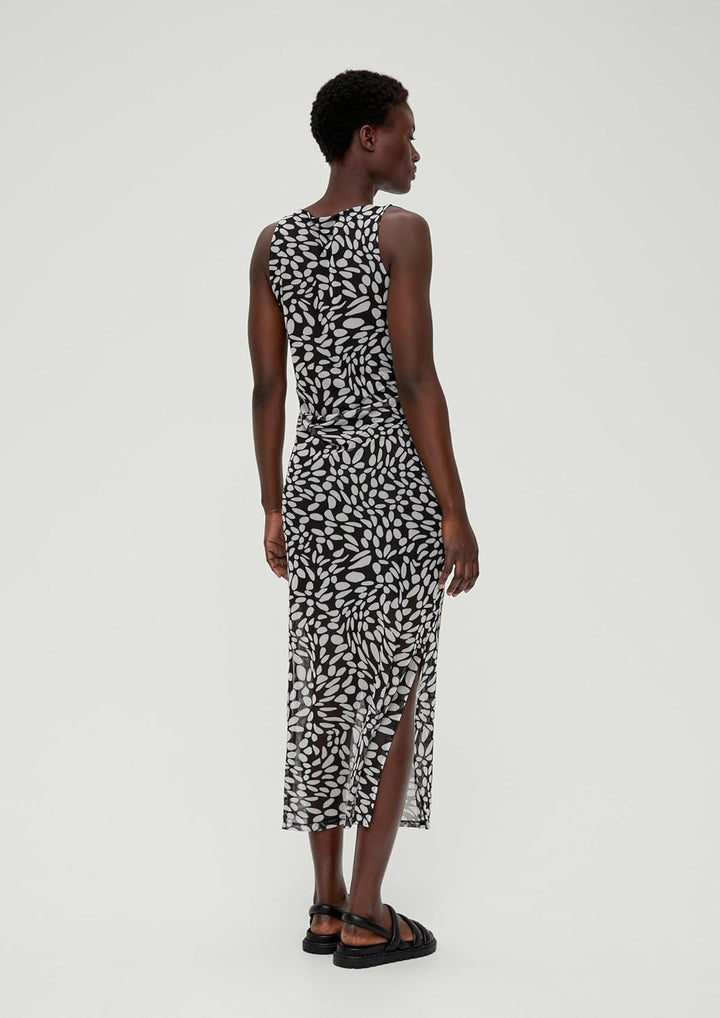 s.Oliver BLACK LABEL Maxikleid mit Raffung 46 Schwarz, 46 Schwarz