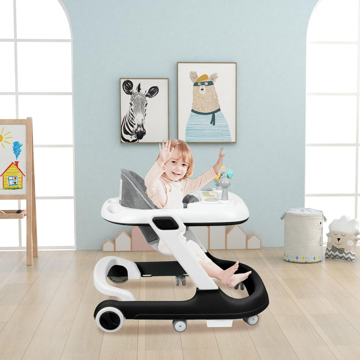 5-in-1 Lauflernhilfe für Babys, mit verstellbaren Höhen, Gehfrei Babywalker ab 6 Monate, bis zu 25 k