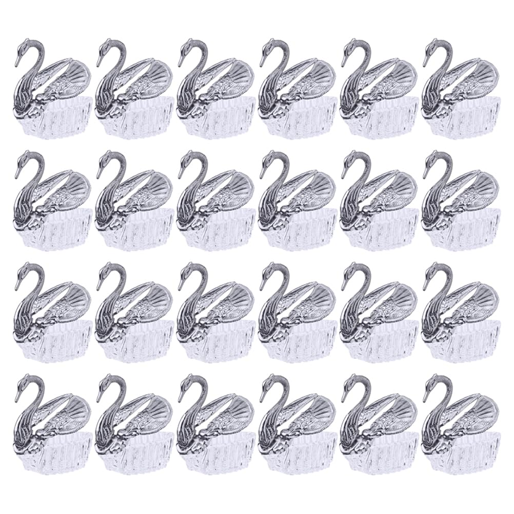 Angoily 24Pcs Candy Boxen für Hochzeiten Kleiner Schwan Form Geschenk Boxen Hochzeit Gastgeschenke B