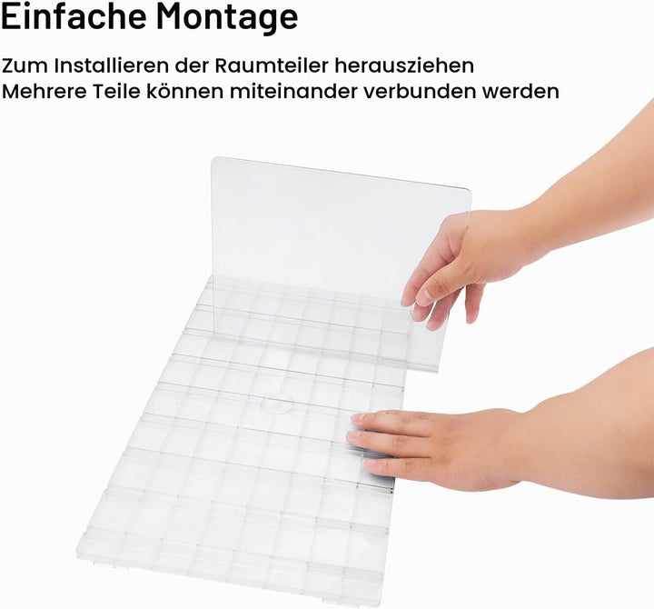 5 Stück Verstellbare Regalteiler, Transparenter Handtaschen Organizer für Schrank, Schrankregaltrenn