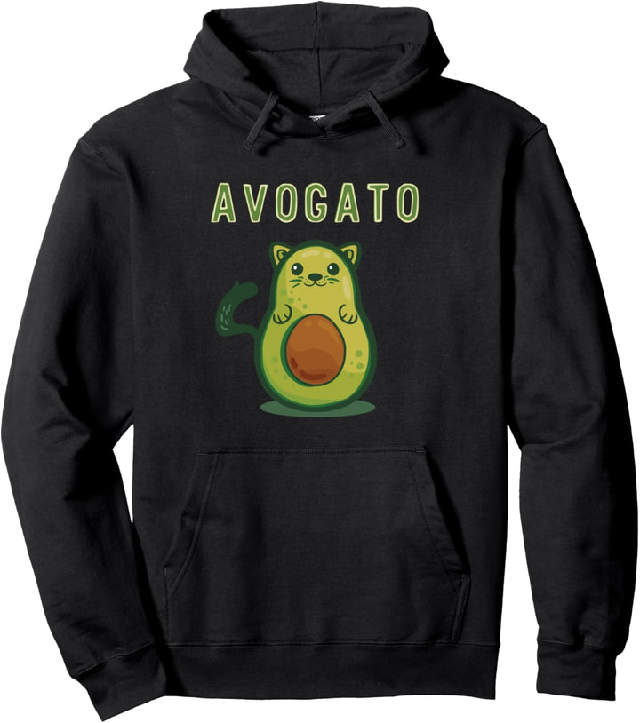 Lustiges Avogato Avocado Katze Pullover Hoodie