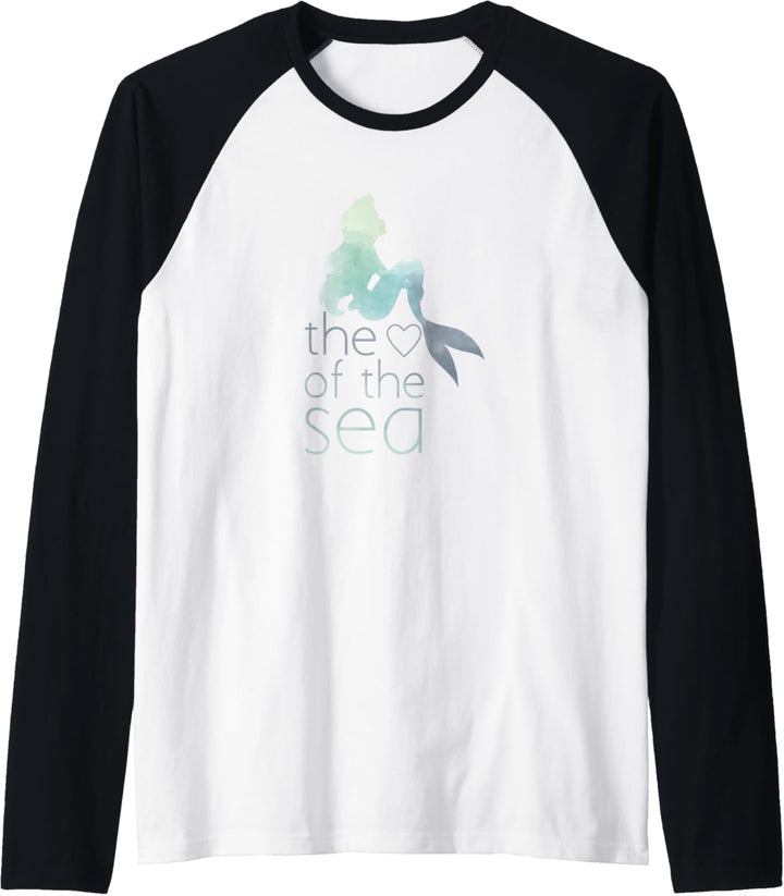 Disney Little Mermaid Heart Of The Sea Watercolor Raglan